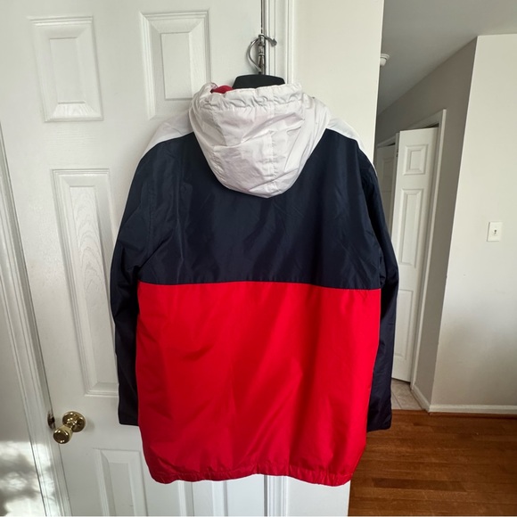 USPA polar fleece men’s Large classic navy jacket Preowned With Flews - Picture 2 of 14